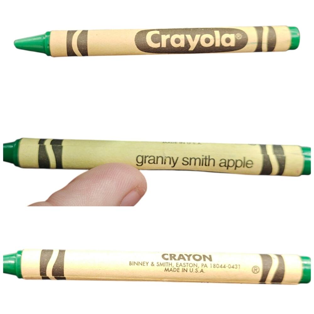 Vintage Granny Smith Apple crayon Crayola retired by Binney & Smith